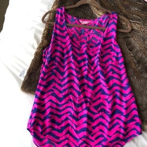 Lilly Pulitzer 100% Silk Racerback Tank